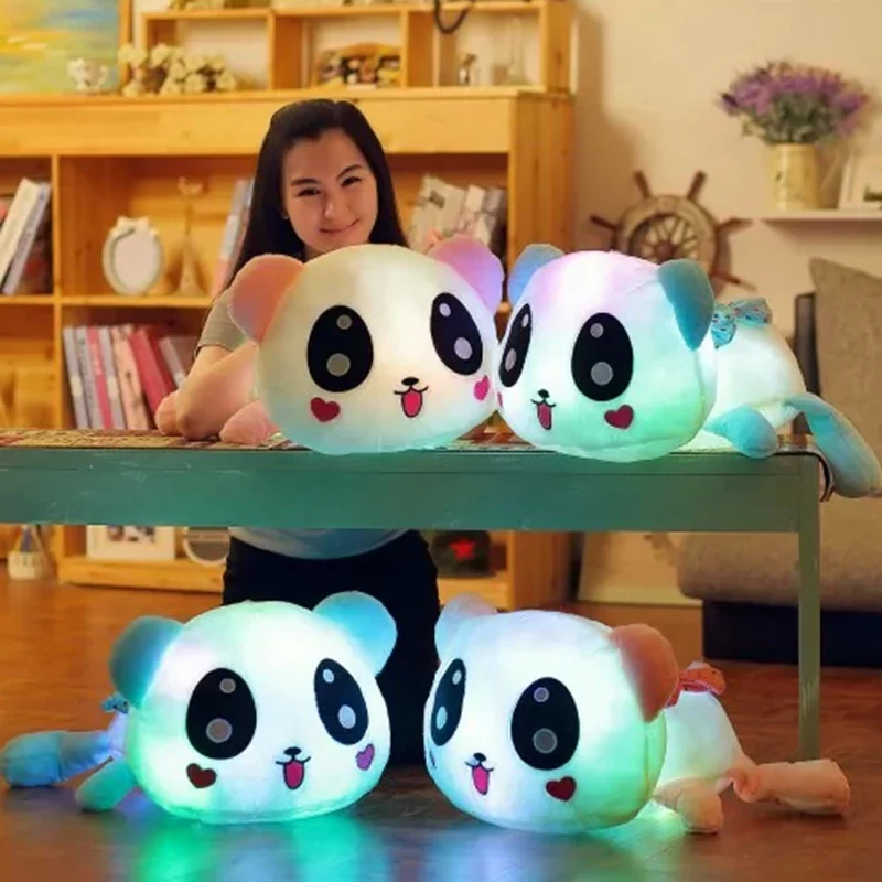 

Nooer 30cm Glowing Soft Stuffed Plush Luminous Panda Toys Flashing LED Light Panda Dolls Birthday Children Kid GirlFriend Gift