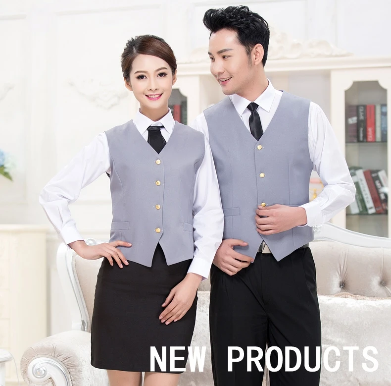 

Hotel uniform vest club waitress overalls vest male/female bar cloth