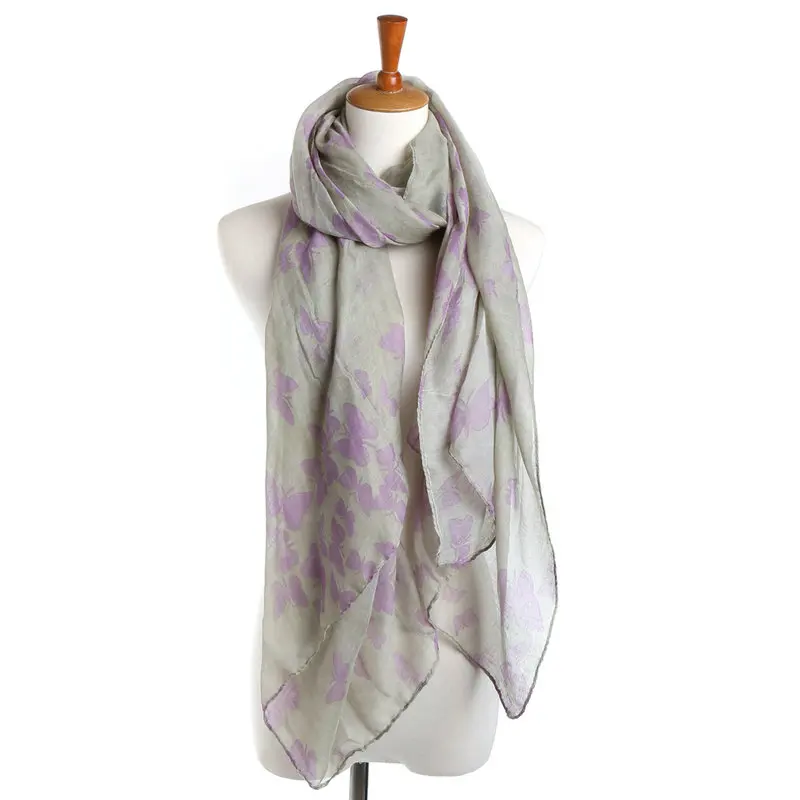 Шарф-накидка с бабочками женский синий весна-лето шарф бабочкой YG562 |