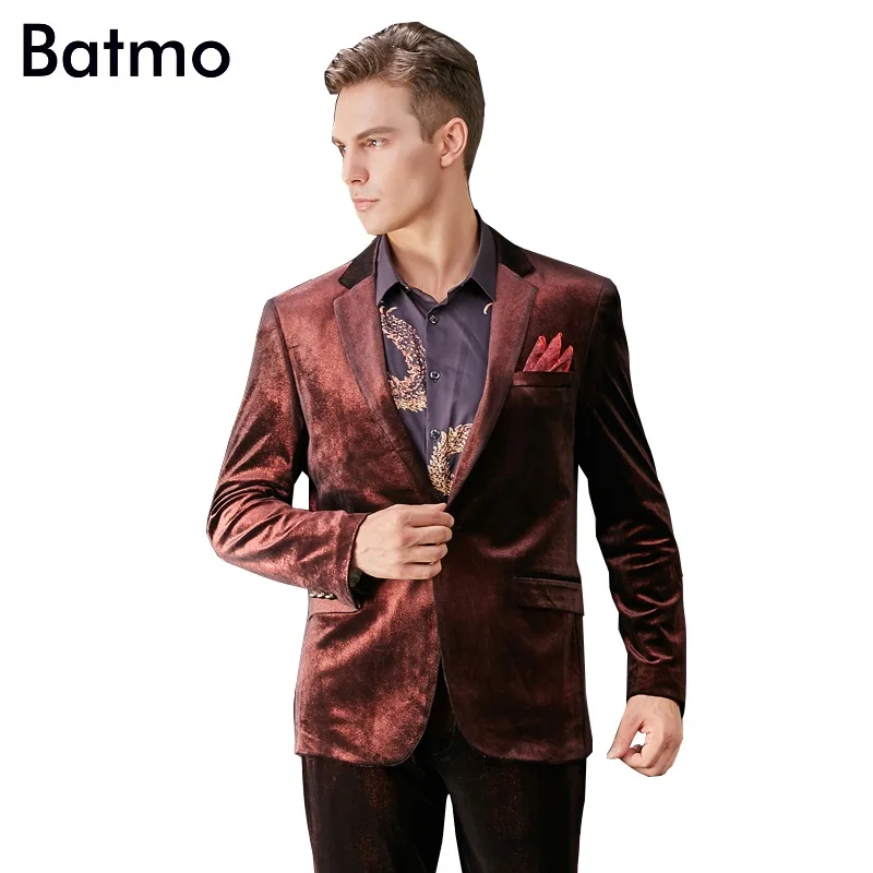 Batmo 2017 новое поступление Осенние английские стильные модные бархатные винно