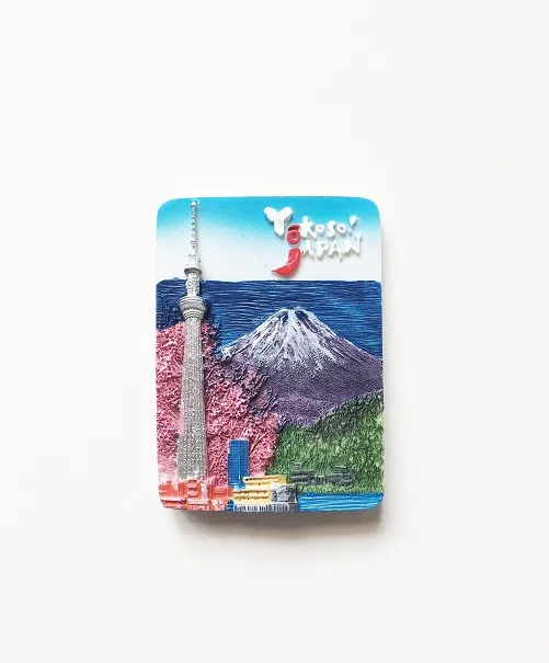 New Arrival 3D Hand painted Yokoso Nagoya Japan Fridge Magnet Tourism Souvenirs Refrigerator Magnetic Stickers Home Decoration|fridge magnet|japan