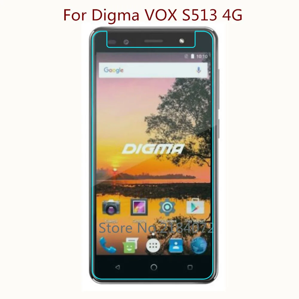 Защитное стекло 9H 2.5D для телефона Digma VOX S513 4G закаленное смартфона Передняя пленка