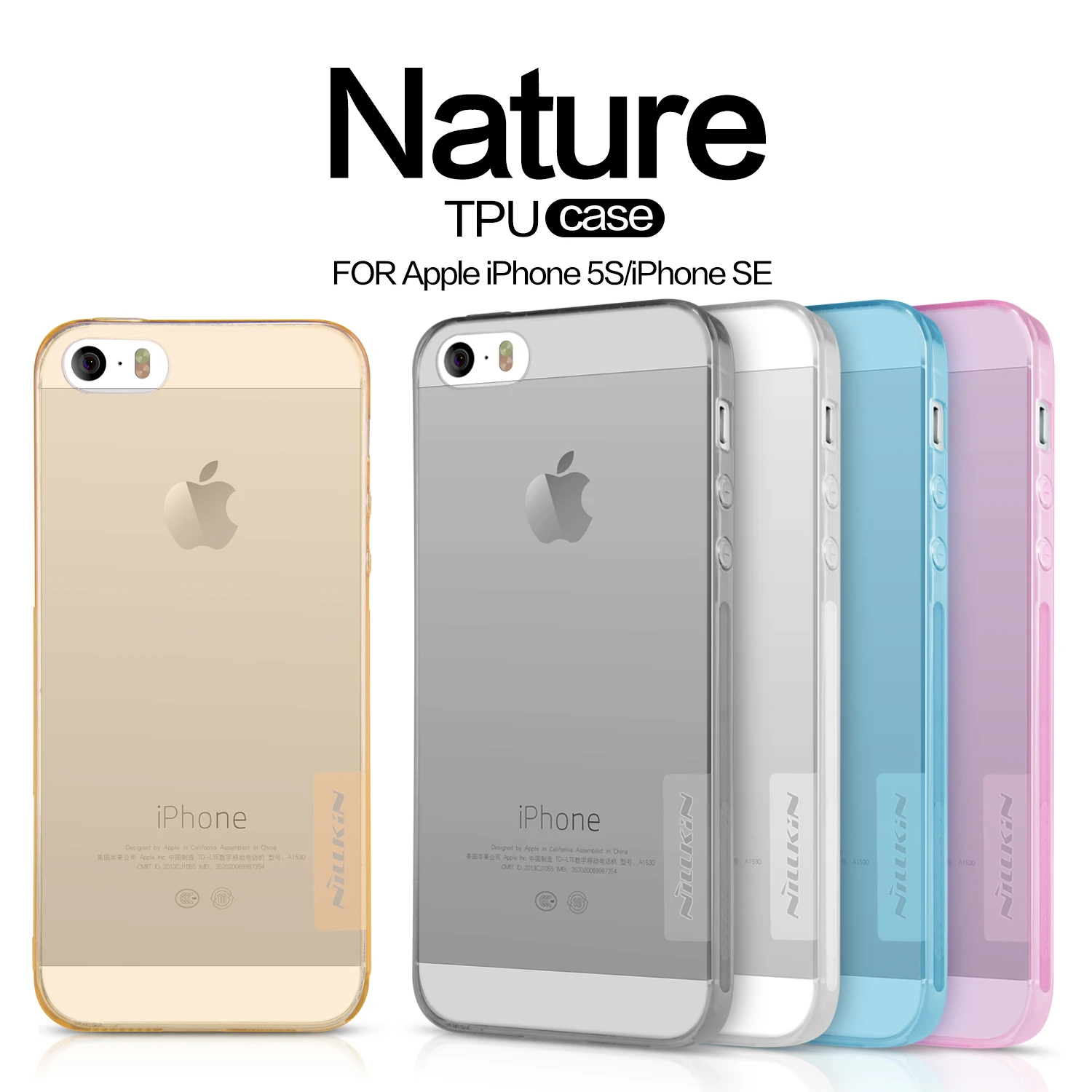 for iPhone 5 NILLKIN Ultra Thin Transparent Nature TPU Case Apple SE 5S 4.0&quotinch Clear Soft Silicone Back Cover |