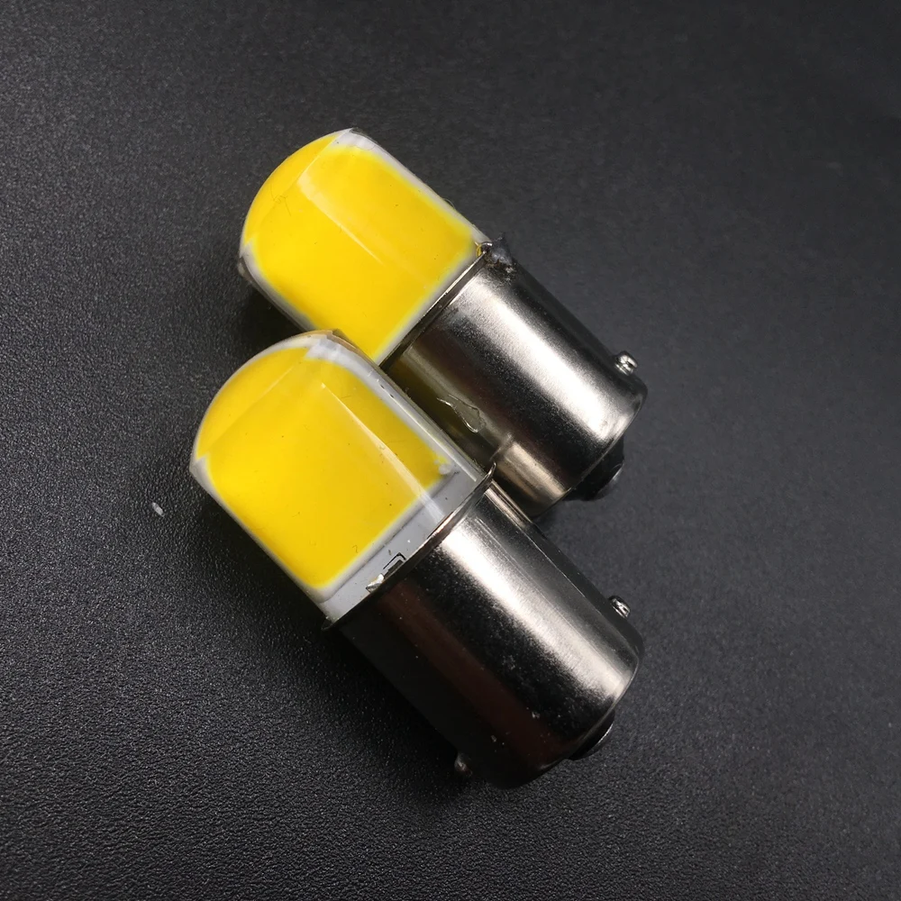 2X 1156 Авто P21W BA15S BAU15S светодиодный светильник для автомобиля COB Поворотная