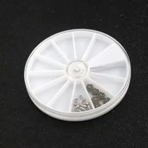 Экологичный круглый белый пластиковый контейнер для бусин, 1 шт., держатель для витрины, аксессуары ручной работы