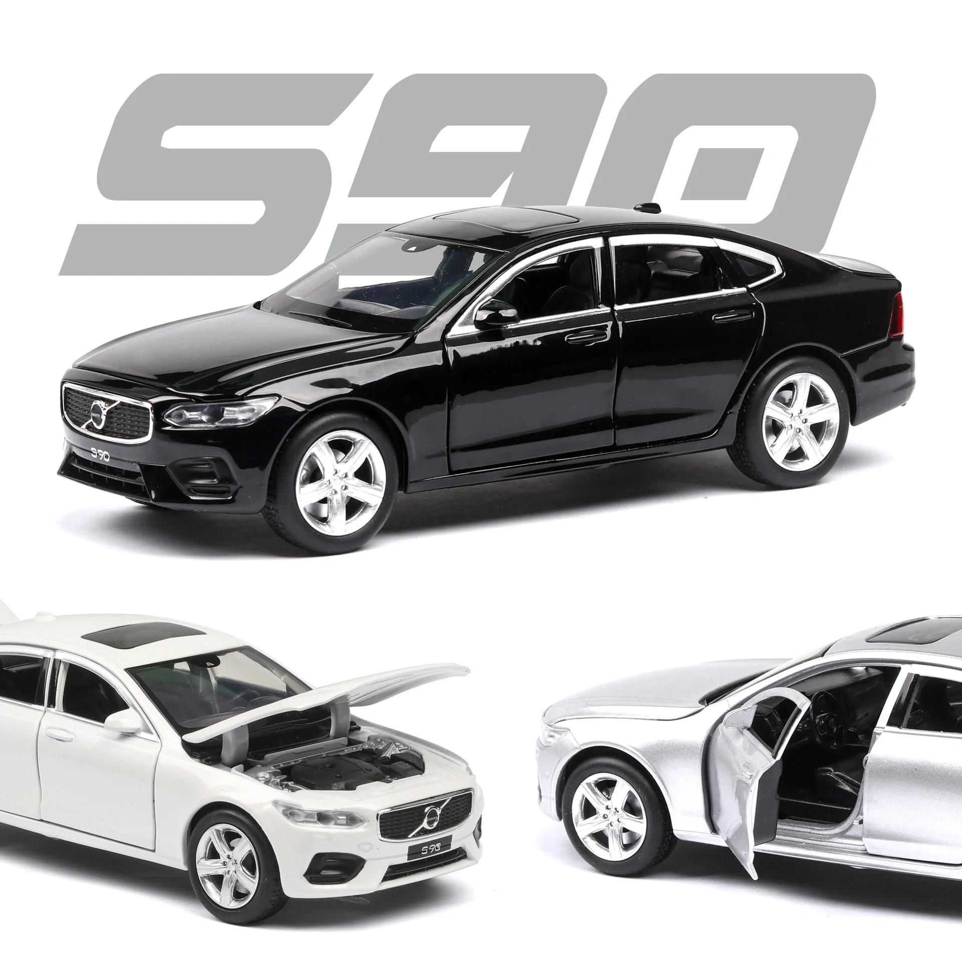 1:32 модель автомобиля Diecasts VOLLVO S90 металлические автомобили легкие звуковые