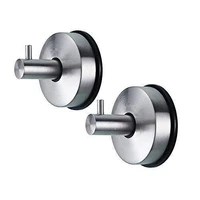 2pcs 304 stainless steel vacuum suction cup hooks shower holder removable towel rack and kitchen organizer towel hook coat hook