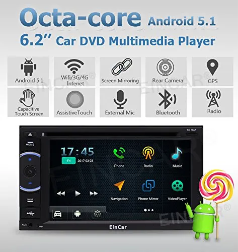 6 2 ''Octa Android 5 1 Автомобильная dvd-навигационная система плеер автомобиля Стерео