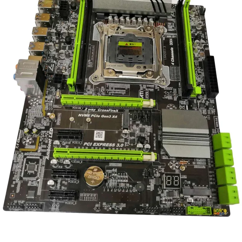 X99 LGA2011-3 материнская плата для Intel I7 E5 4-канальный DDR4 2133/2400/2800 32G RAM NVME SSD M.2 SATA2.0 USB3.0