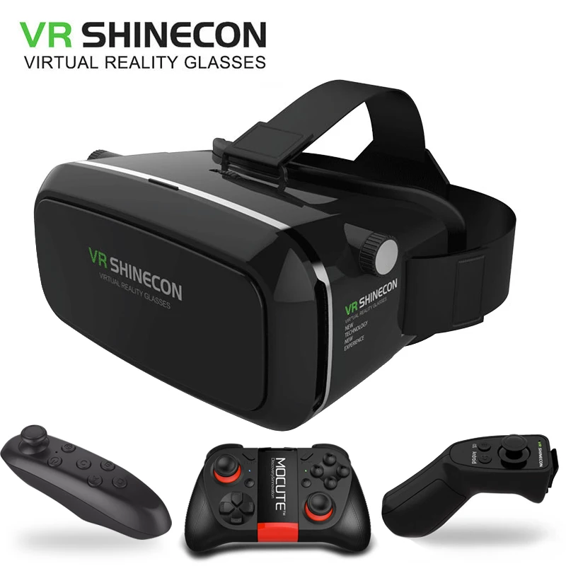 Новые очки виртуальной реальности Shinecon VR 3D подходят для смартфонов размером от 4,7 до 6,0 дюймов с беспроводным Bluetooth-контроллером. Глобальная бесплатная доставка.