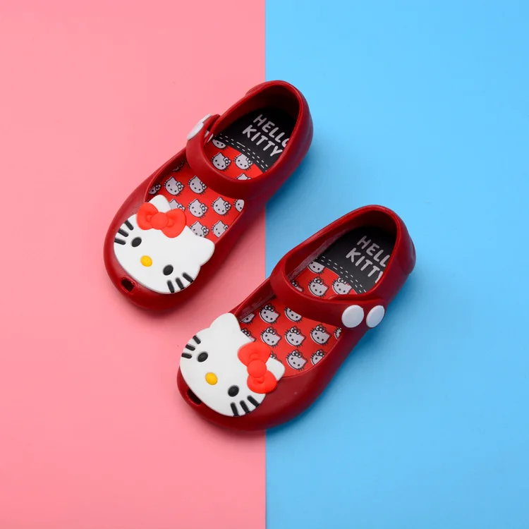 Новинка 2018 года прозрачные мини сандалии Melissa обувь hello kitty милые мягкие туфли