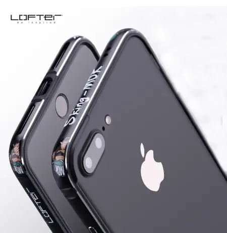 Алюминиевый металлический бампер Lofter для Apple iPhone6 7 8 iPhone Plus чехол с мультяшной