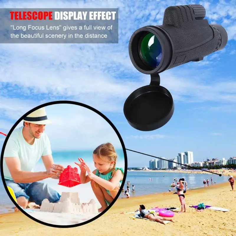 BAK4 Compact Monocular Telescope 10x42 Outdoor Mini Single-Tube Telescope Gifts