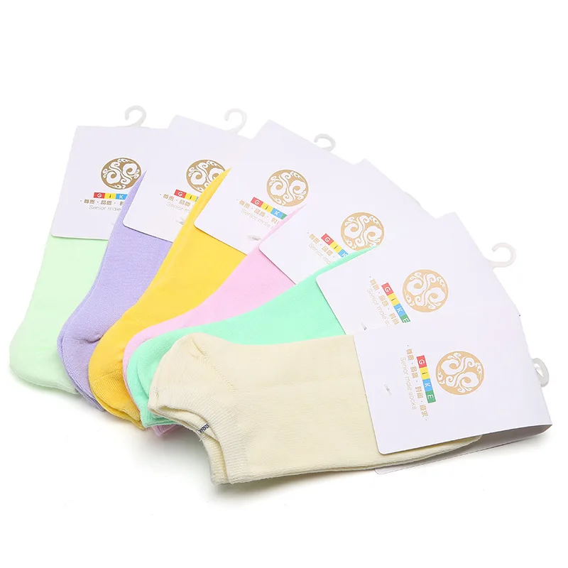 GiKE бренд 6 пар для женщин носки девочек ботильоны лодка дышащие хлопковые Женские