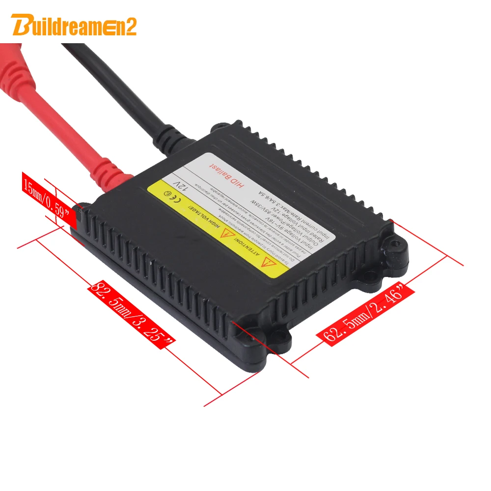Buildreamen2 AC HID Xenon балласт 35 Вт 55 12 в тонкий блок цифровой для ксеноновая лампа
