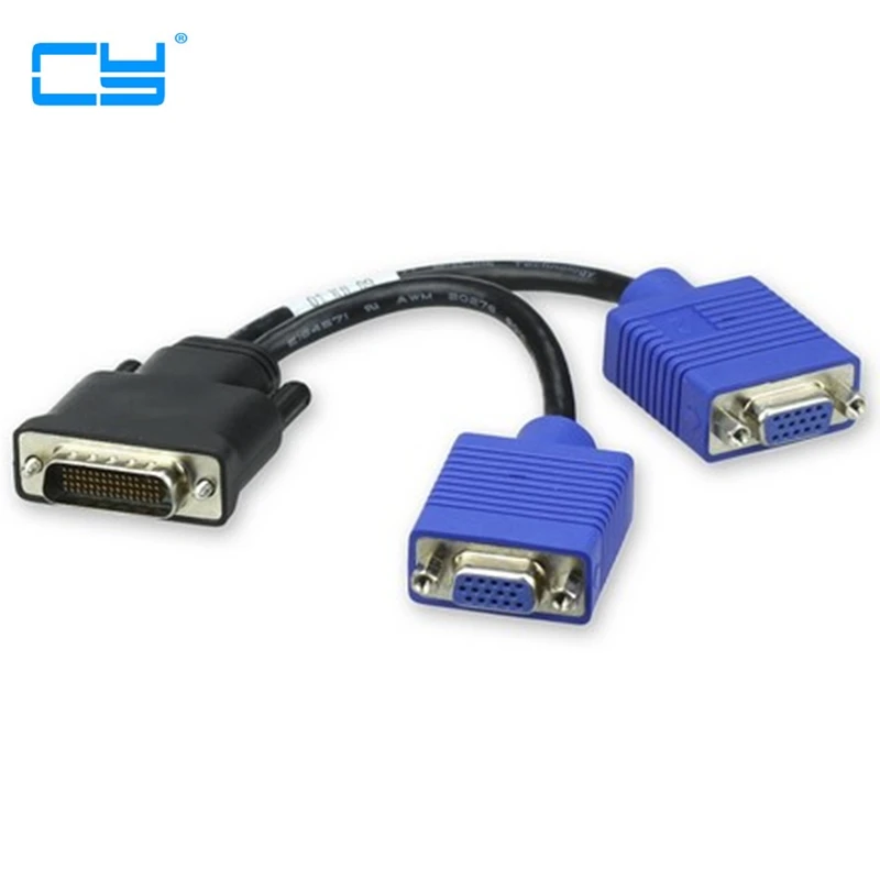59pin dvi dms-59 pinos para dual vga cabo de video para 2vga 20 cm