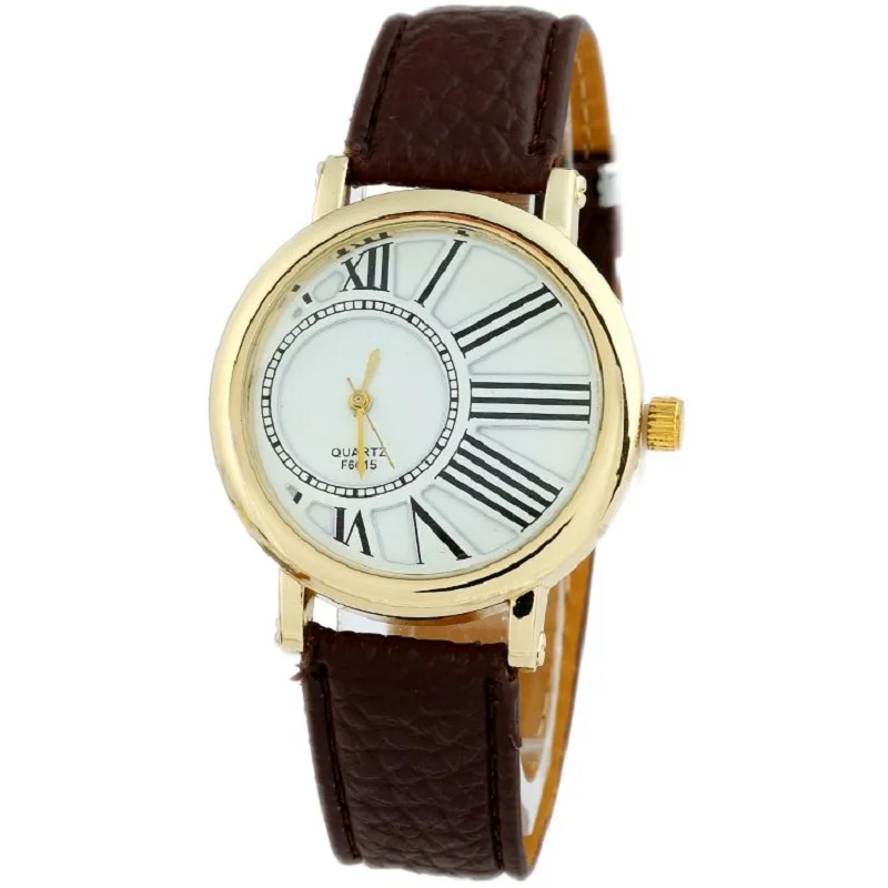 Gnova Платиновые женские большие римские часы с цифрами аналоговые кварцевые