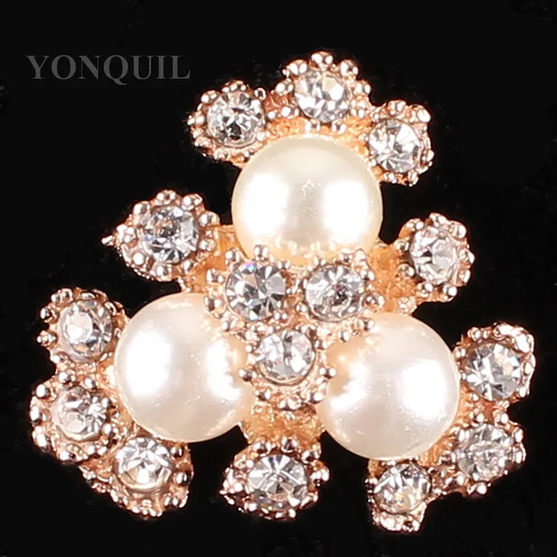 

New Chic Small 20MM Brooch Material Make For Peals Pins Brooches Material With Rhinestone DIY Jewelry Accessories 10Pcs/Lot