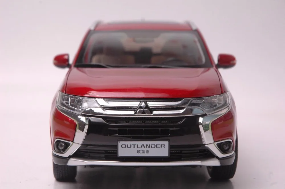 1:18 литья под давлением модель для Mitsubishi Outlander красный внедорожник сплав игрушечный автомобиль миниатюрная коллекция