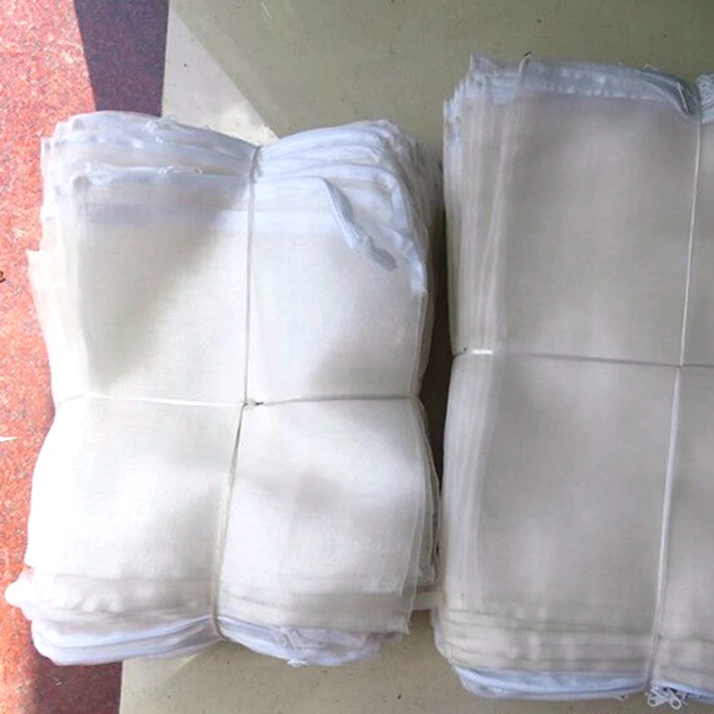 

20pcs 40Mesh Anti-insect Nylon Net Bag Vegetable Fruit Protection Bag Pest Control For Fruit Vegetable With Zipper Seal