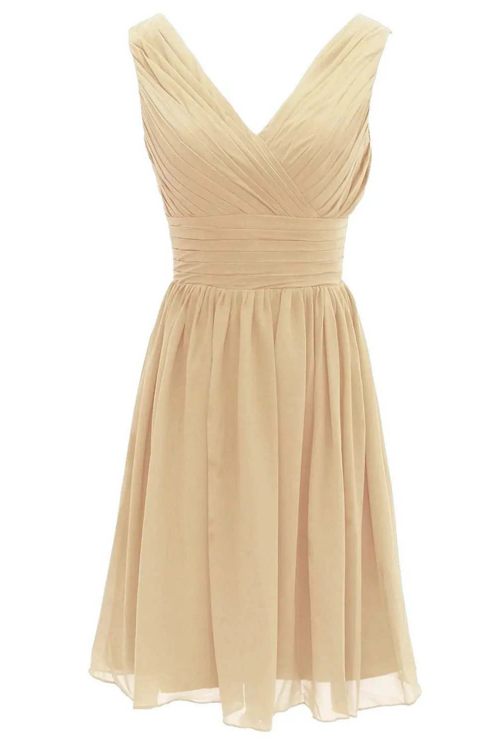 Недорогое короткое шифоновое платье кораллового цвета с открытой спиной для