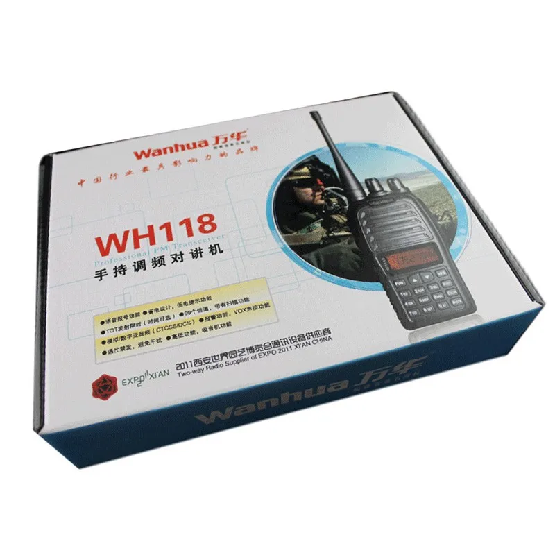 

Портативная радиостанция WH118, Портативная Цифровая беспроводная рация, двухстороннее радио, UHF/VHF, FM, 10 шт.