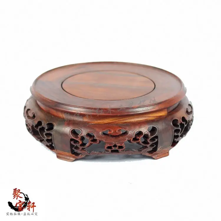 

Household act the role ofing is tasted mahogany wood carving handicraft circular base of Buddha vase furnishing articles