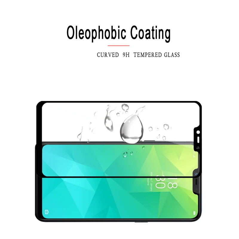 2 шт. 3D закаленное стекло для OPPO AX5 полное покрытие экрана Защитная пленка |