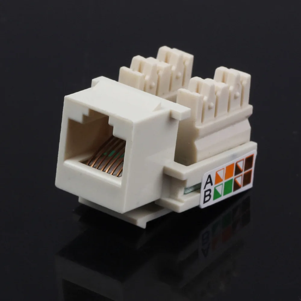 10x Cat6 RJ45 Punch Down Keystone Jack CAT6 Network Ethernet White Lot Pack|rj45 female|rj45 hdmirj45 inline extension coupler |