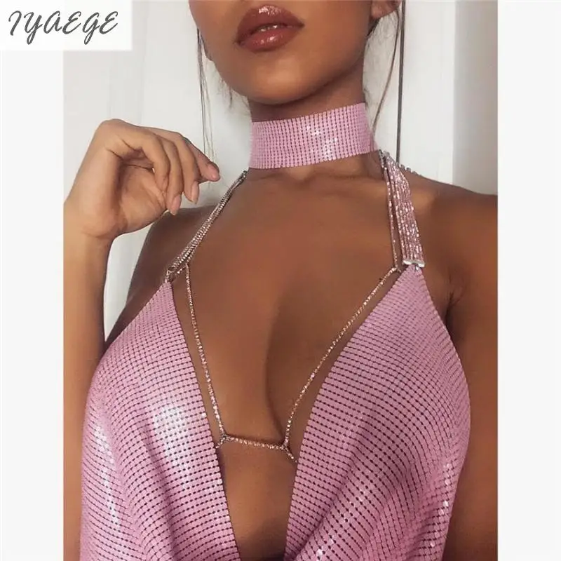 Женский короткий топ с блестками Блестящая футболка открытой спиной|top croped|top