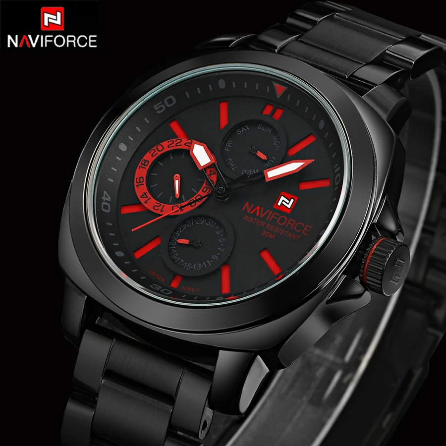 2016 Для мужчин часы из натуральной Нержавеющая сталь Роскошные Часы кварцевые