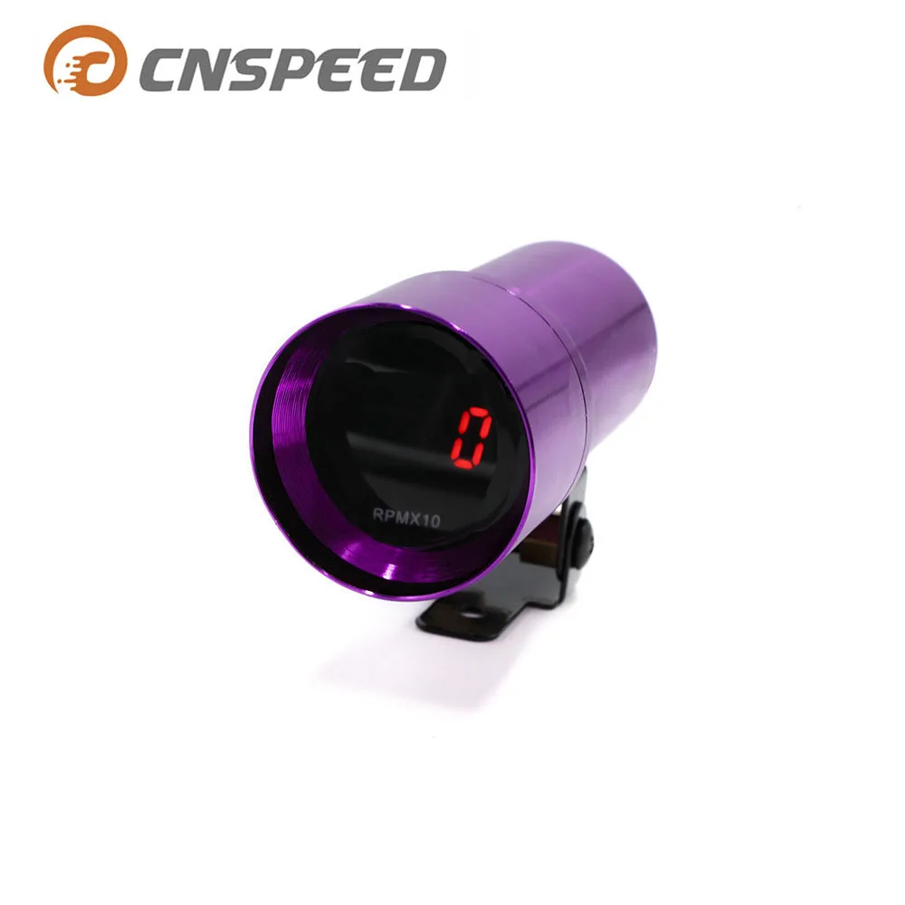 CNSPEED 37 мм автоматический Тахометр красный цифровой светодиодный измеритель скорости двигателя DGT8105P цифровой дисплей Тахометр YC100150
