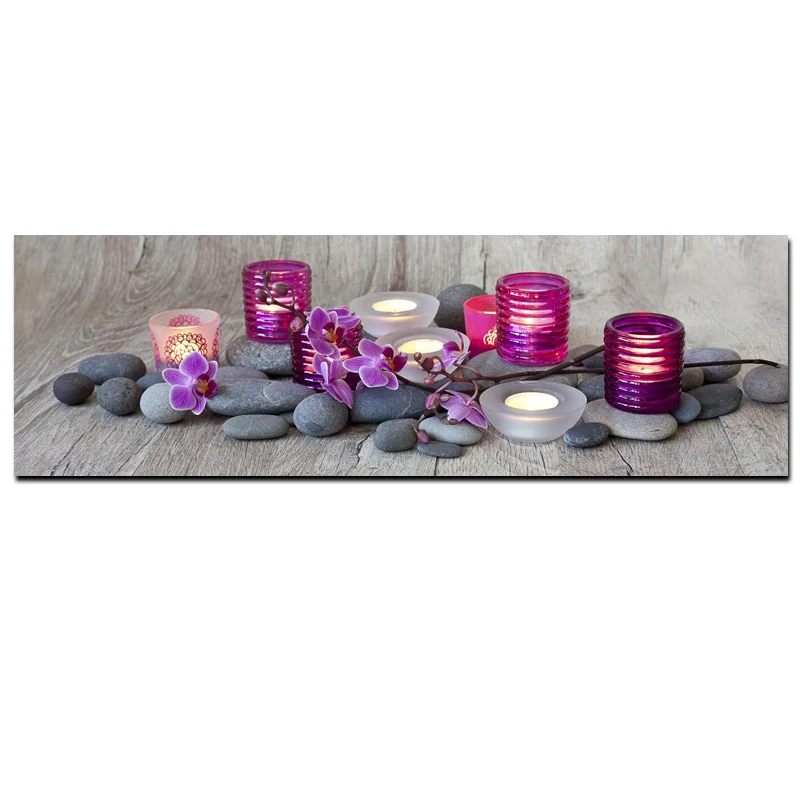 Картина на холсте Орхидея настенный постер с HD принтом дзен спа натюрморт камень