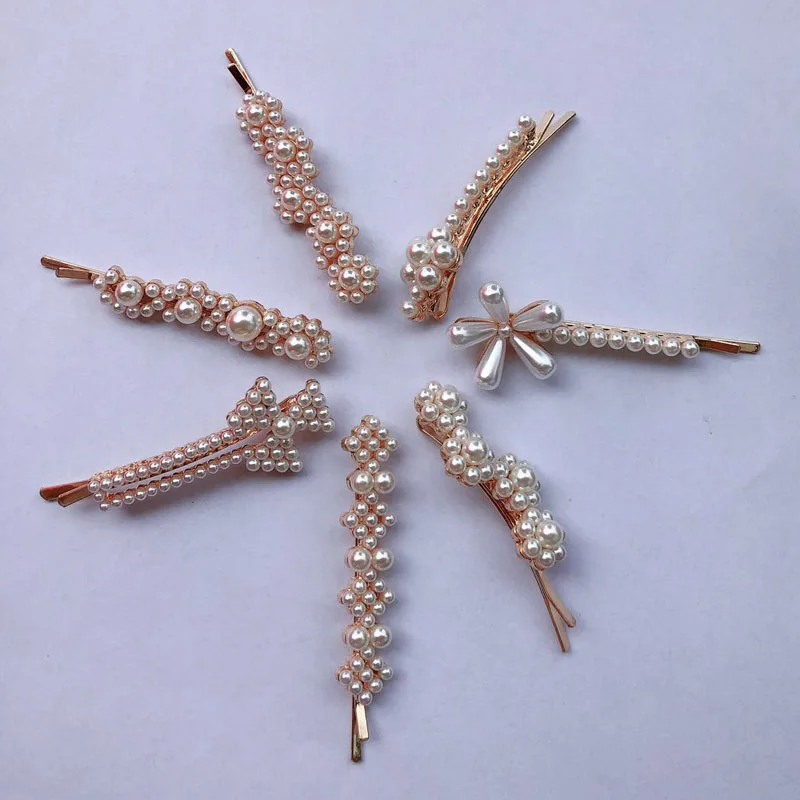 Fashion beautiful hair accessories pearl metal ladies girl temperament elegant pointed handmade fork hairpin headdress | Украшения и