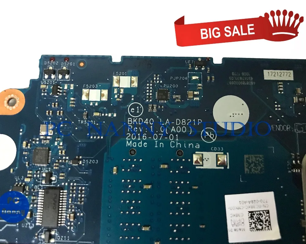 Материнская плата PCNANNY 0C38XC C38XC для ноутбука Dell Inspiron 7460 | Компьютеры и офис