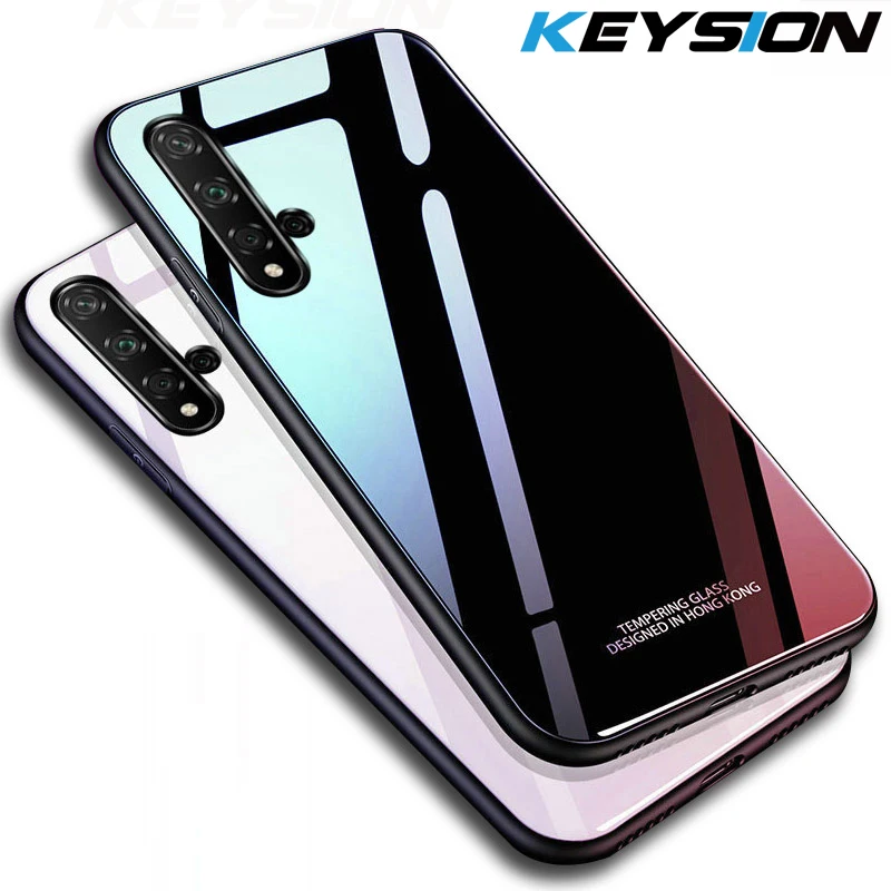Чехол KEYSION из закаленного стекла для Huawei Honor 20 Pro 10 10i мягкий силиконовый