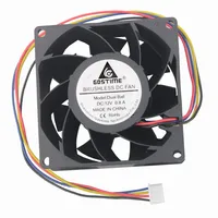 20 Pcs Gdstime 4Pin 80mm x 38mm PC DC Cooling Fan 12V 80x80mm 4 Wires 8038 Ball Bearing 3 inches 8cm Brushless Fan High Speed