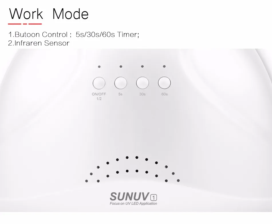 SUNUV SUNone 24 Вт/48 Вт УФ светодиодная лампа для сушки ногтей Светодиодная УФ-лампа для ногтей машина 10 s/30 s/60 s таймер для дизайна ногтей