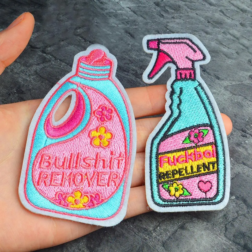 Laundry Bottle Patch Applique Type1 Accessory Jeans Shaped Liquid Cloth DIY Type2 Dress Multi Clothes Unisex | Дом и сад