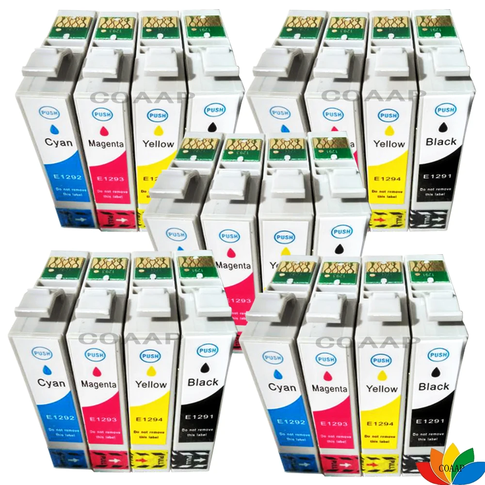 20pk совместимый 129 T1295 чернила для EPSON WorkForce WF 7015 7515 7525 Stylus SX425W SX235W SX420W SX438W SX440W SX445W