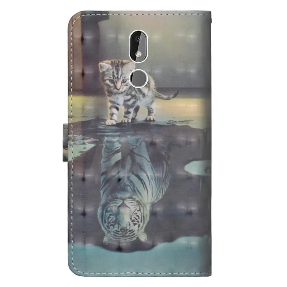 Кожаный чехол-книжка для Nokia 3 2 чехол 4 с 3D рисунком панды чехол-подставка телефона