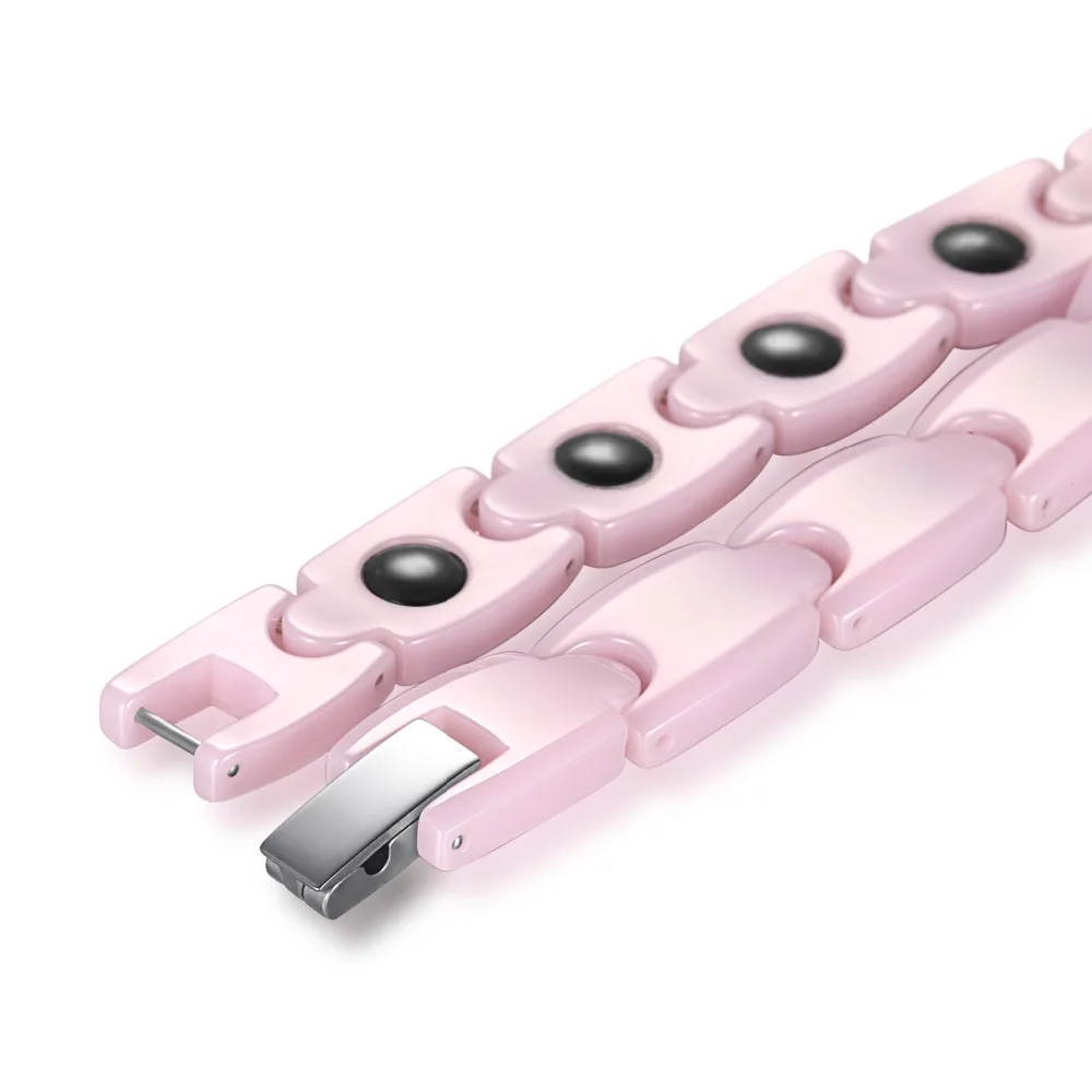 RainSo био энергии Керамика браслет гематит здоровья цепи талисманы для женщин