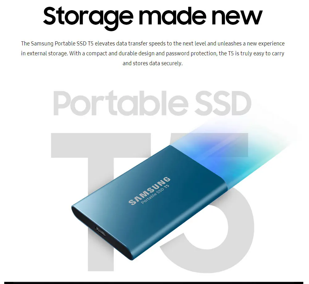 Портативный внешний SSD Samsung T5 PC 250 ГБ 500 Гб г твердотельный накопитель USB 3 1 жесткий