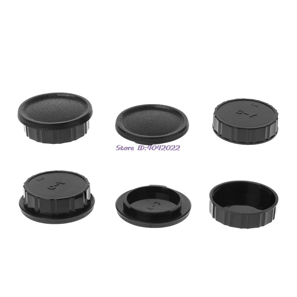 Rear Lens Body Cap Camera Cover Set Dust Screw Mount Protection Plastic Black Replacement for Contax Yashica CY C/Y | Электроника
