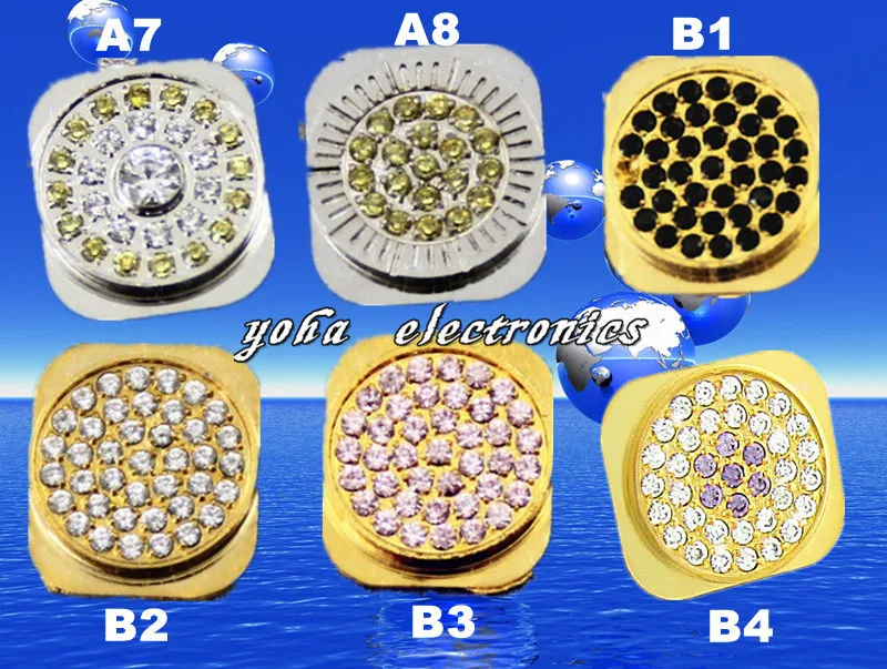 Freeshipping New Swarovski style luxury diamond home button for iphone 5 5G function keys color gold or sliver. | Мобильные телефоны