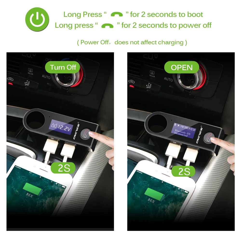 FM передатчик Hands free автомобильный прикуриватель Зажигалка Порты и разъёмы
