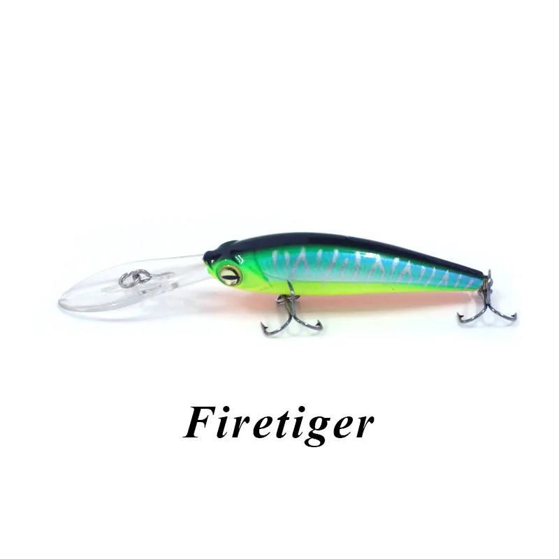 Firetiger Banshee 60 мм 5,8 Г окуня/Щука Джеркбейт Тонущий Воблер для рыболовной наживки 3D глаза жесткие приманки Aritificial приманки жесткие щуки Shad кренкбейты - Цвет: Firetiger