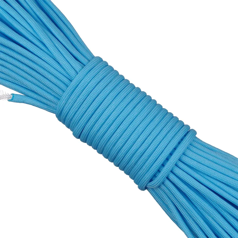 Blue Светоотражающий светящийся Паракорда с 9 прядей шнур защищенный от непогоды браслет комплект шнурок для рукоделия Кемпинг Пеший Туризм свечение в темнота парашют шнур - Цвет: Blue
