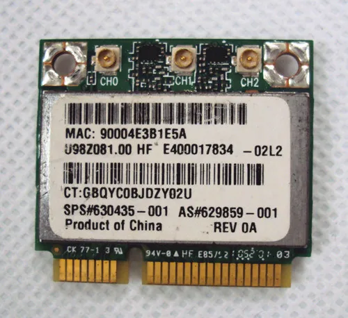 Адаптер Wi-Fi Atheros HB112AGN AR9380 802.11a/b/g/n 3x3 для HP часть #630435-001 | Компьютеры и офис