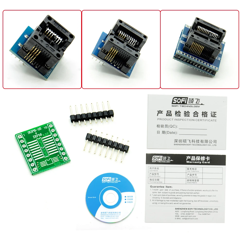 Лучший высокоскоростной программатор SOFI с usb и адаптером 4cs (93/24/25/BR90/ flash eeprom) более